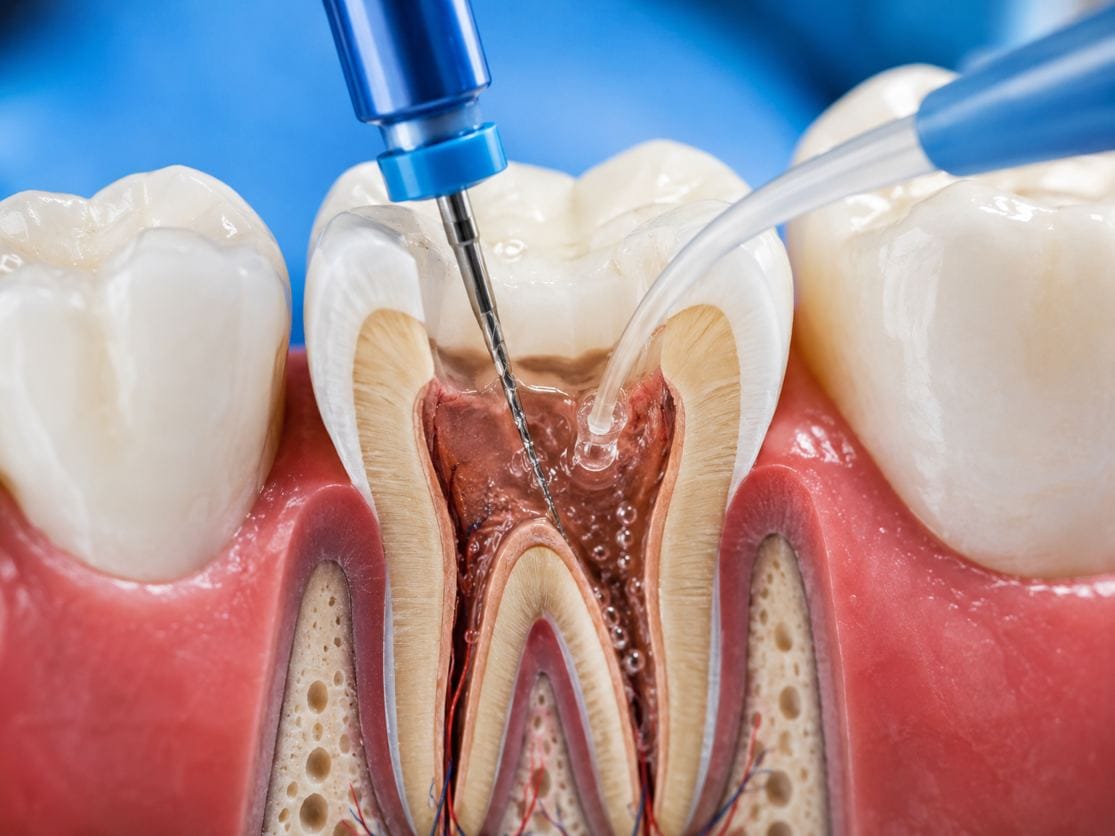 خطوات حشو العصب بالصور: دليلك الكامل من الكشف حتى تركيب الطربوش